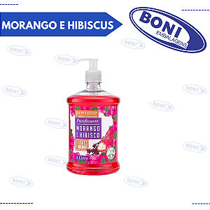 SABONETE LÍQUIDO PREMISSE 1 LT MORANGO E HIBISCUS