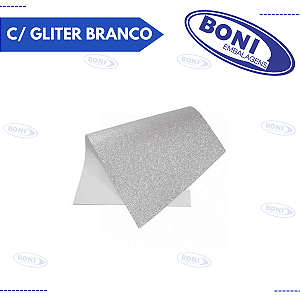 EVA  COM GLITER BRANCO 60X40CM
