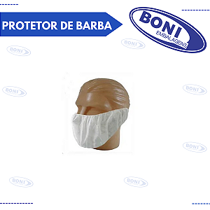 PROTETOR DE BARBA EM TNT DERMA-PLUS C/ 100 UN