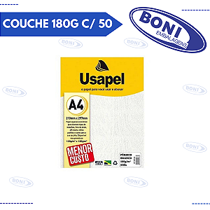PAPEL A4 COUCHE 180G C/ 50