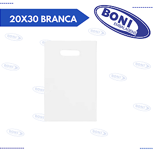 SACOLA BOCA PALHAÇO 20X30 BRANCA