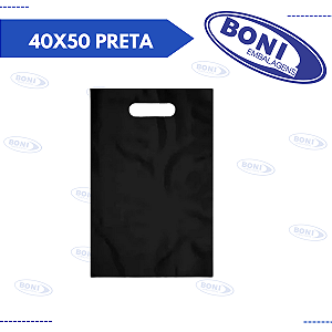 SACOLA BOCA PALHAÇO 40X50 PRETA
