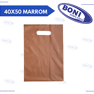 SACOLA BOCA PALHAÇO 40X50 MARROM