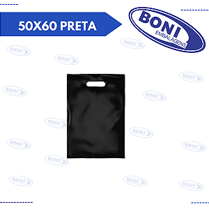 SACOLA BOCA PALHAÇO 50X60 PRETA