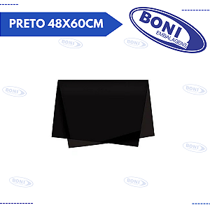 PAPEL SEDA PRETO 48X60CM 20G