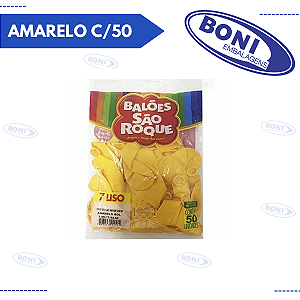 BALÃO SÃO ROQUE 07 AMARELO C/50