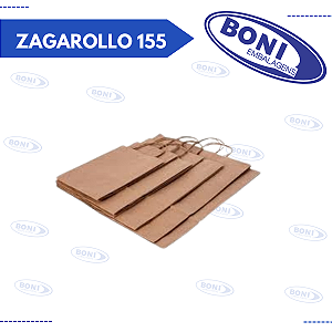 SACOLA KRAFT ZAGAROLLO 155 12x8,5x22