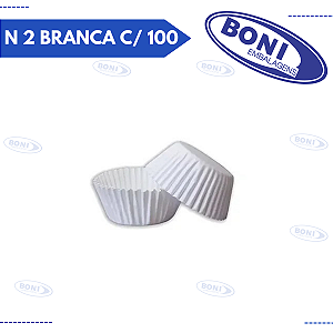 FORMA BRIGADEIRO N 2 BRANCA C/ 100