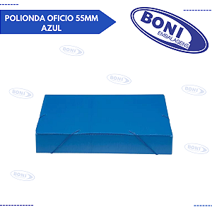 PASTA POLIONDA OFICIO 55MM AZUL NOVAONDA PCT.C/10 020409 - POLIBRAS
