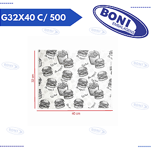 PAPEL SEDA FOOD ALUMÍNIO ACOPLADO 32X40 C/ 500