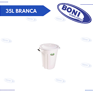 LIXEIRA PLASVALE 35L BRANCA REF 175