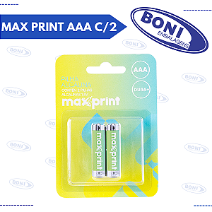 PILHA ALCALINA MAX PRINT AAA C/2