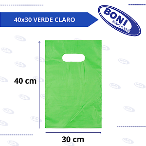 SACOLA BOCA PALHAÇO 40x30 VERDE CLARO