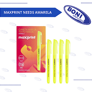 MARCA TEXTO MAXPRINT NEEDS AMARELA