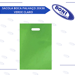 SACOLA BOCA PALHAÇO 20X30 VERDE CLARO