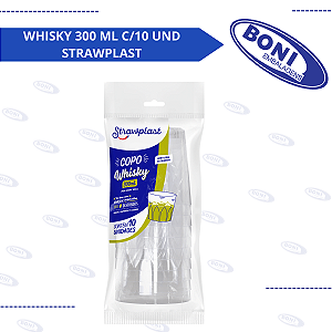 COPO WHISKY 300 ML C/10 UND STRAWPLAST