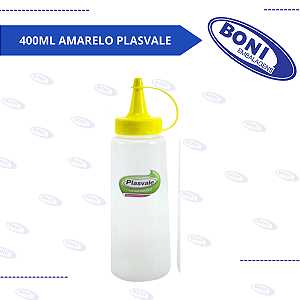 BISNAGA GRANDE 400ML AMARELA PLASVALE