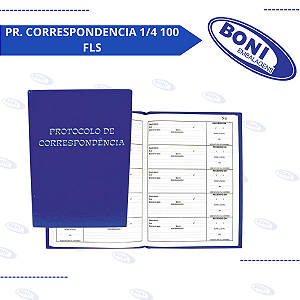 LIVRO PROTOCOLO CORRESPONDENCIA 1/4 100 FLS