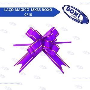 LAÇO MAGICO 18X33 ROXO C/10