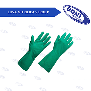 LUVA NITRILICA VERDE P