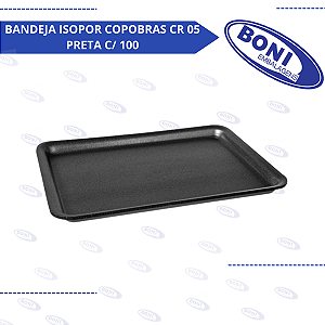 BANDEJA ISOPOR COPOBRAS CR 05 PRETA C/ 100