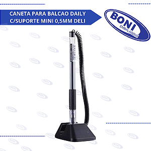 CANETA PARA BALCAO DAILY C/SUPORTE MINI 0,5MM DELI