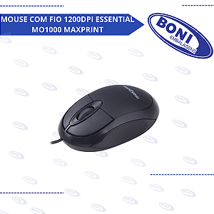 MOUSE COM FIO 1200DPI ESSENTIAL MO1000 MAXPRINT