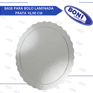 BASE PARA BOLO LAMINADA PRATA 16,00 CM