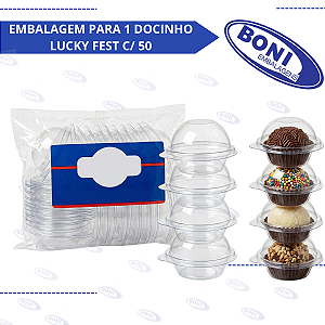 EMBALAGEM PARA 1 DOCINHO LUCKY FEST C/ 50