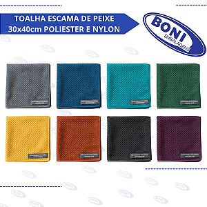TOALHA ESCAMA DE PEIXE 30x40cm POLIESTER E NYLON