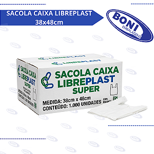 SACOLA CAIXA LIBREPLAST SUPER 38X48 C/1000