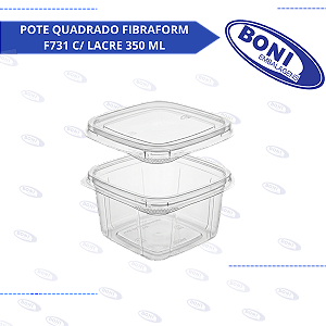 POTE QUADRADO FIBRAFORM F731 C/ LACRE 350 ML