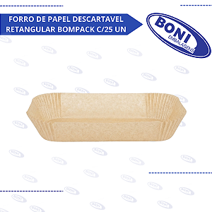 FORRO DE PAPEL DESCARTAVEL RETANGULAR BOMPACK C/25 UN