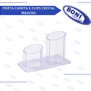 PORTA CANETA E CLIPS CRISTAL MAXCRIL