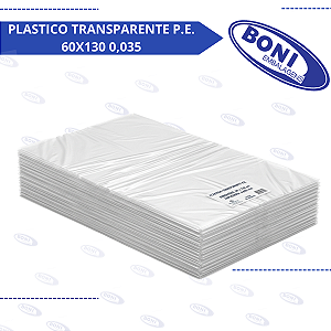 PLASTICO TRANSPARENTE P.E. 60X130 0,035