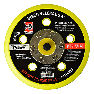 DISCO VELCRADO 5" C FUROS - SIGMA TOOLS
