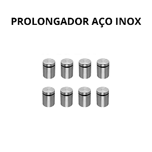 300 Prolongador Aço Inox ESCOVADO Vidro Madeira (100unid) Ø25*25mm