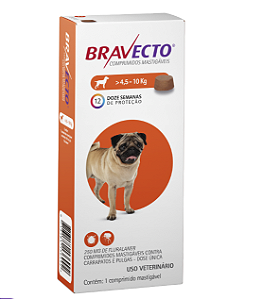 Bravecto 250mg 4,5 A 10Kg