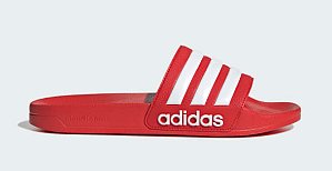 Chinelo slide adidas Adilette Shower - Vermelho/Branco
