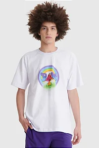 Camiseta BAW Clothing Regular Mushrainbow - Branca