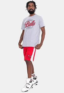 Camiseta NBA Metal Team Chicago Bulls - Cinza/Mescla