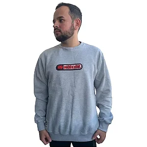 Moletom Ecko Box Logo S/Capuz - Cinza Mescla
