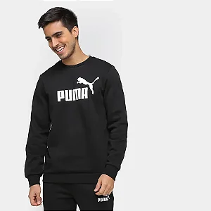 Moletom Puma Ess Big Logo - Preto