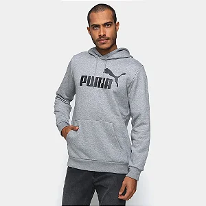 Moletom Puma Ess Big Logo - Cinza