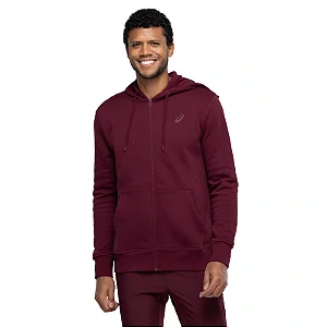 Jaqueta Asics Fleece C/Capuz e Zíper - Vinho
