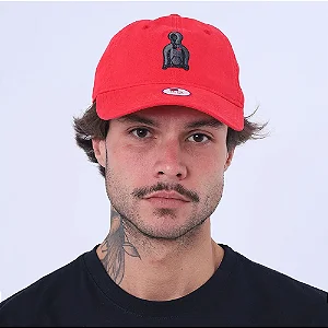 Boné Champion Washed Dad Hat Garment - Vermelho