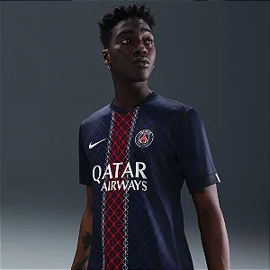 Camisa Nike Paris Saint-Germain 25/26 Home - Azul/Grená