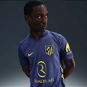 Camisa Nike Atlético de Madrid II - Azul/Amarelo