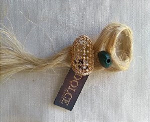 Anel Cravejado Zircônia Ouro