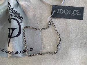 Pulseira Elo Oval Aço Cirurgico Masculino